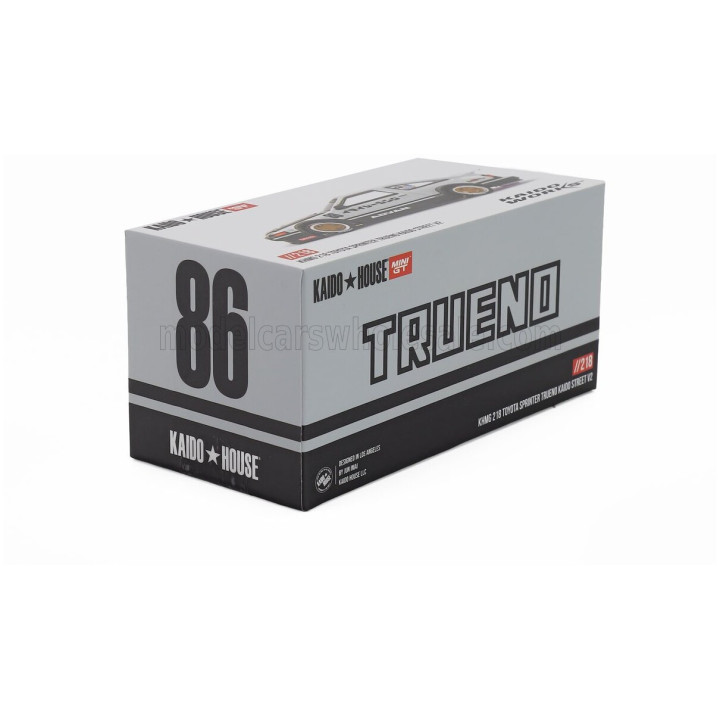 MINI GT TOYOTA SPRINTER TRUENO (AE86) N 86 KAIDO STREET V2 1983 - SILVER BLACK 1/64