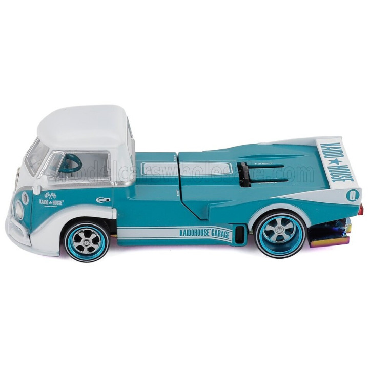 MINI GT VOLKSWAGEN T1 PICK-UP KAIDO WORKS V1 1972 - LIGHT GREEN WHITE 1/64