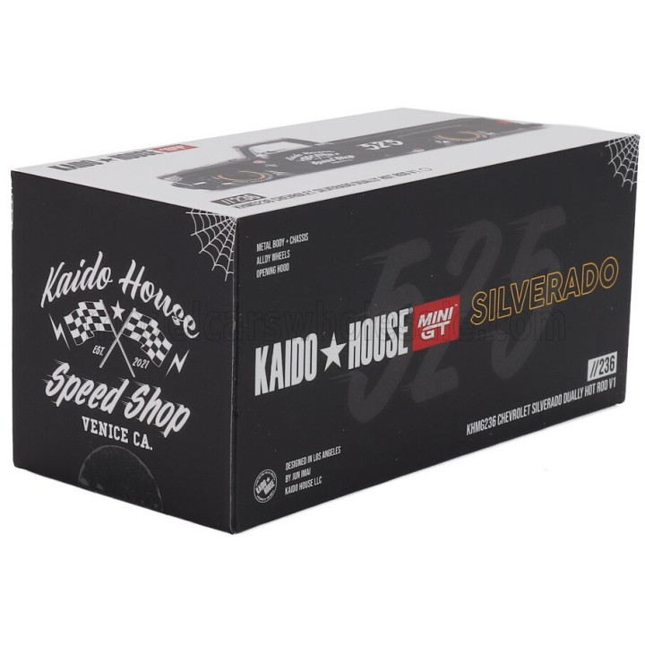 MINI GT CHEVROLET SILVERADO PICK-UP N 525 HOT ROD V1 LHD 1980 - BLACK 1/64