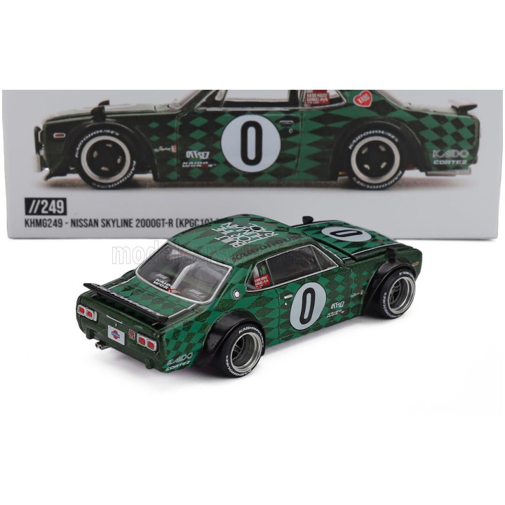 MINI GT NISSAN SKYLINE GT-R (KPGC10) N 0 CORTEZ V1 1969 - GREEN 1/64