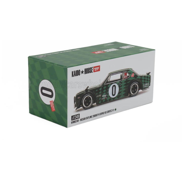 MINI GT NISSAN SKYLINE GT-R (KPGC10) N 0 CORTEZ V1 1969 - GREEN 1/64