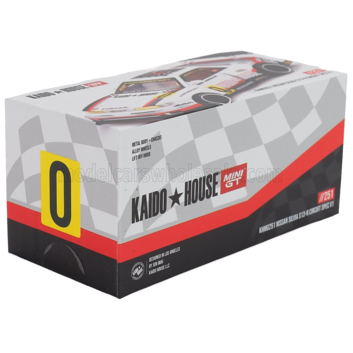 MINI GT NISSAN SILVIA (S13) CIRCUIT SPEC N 0 V1 COUPE 1991 - WHITE 1/64