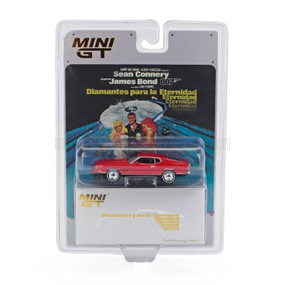 MINI GT FORD USA MUSTANG MACH-1 COUPE 1971 - 007 JAMES BOND - DIAMONDS ARE FOREVER - UNA CASCATA DI DIAMANTI - SPANISH BLISTER