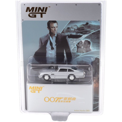 MINI GT ASTON MARTIN DB5 1964 - 007 JAMES BOND - CASINO ROYALE - CHINESE BLISTER PACKAGING - SILVER 1/64