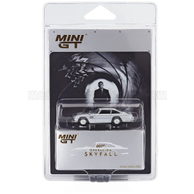 MINI GT ASTON MARTIN DB5 1964 - 007 JAMES BOND - SKYFALL - SPANISH BLISTER PACKAGING - SILVER 1/64