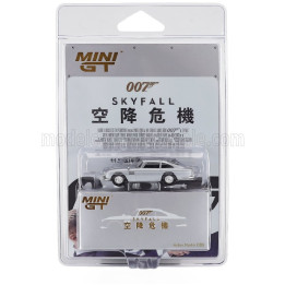 MINI GT ASTON MARTIN DB5 1964 - 007 JAMES BOND - SKYFALL - CHINESE BLISTER PACKAGING - SILVER 1/64