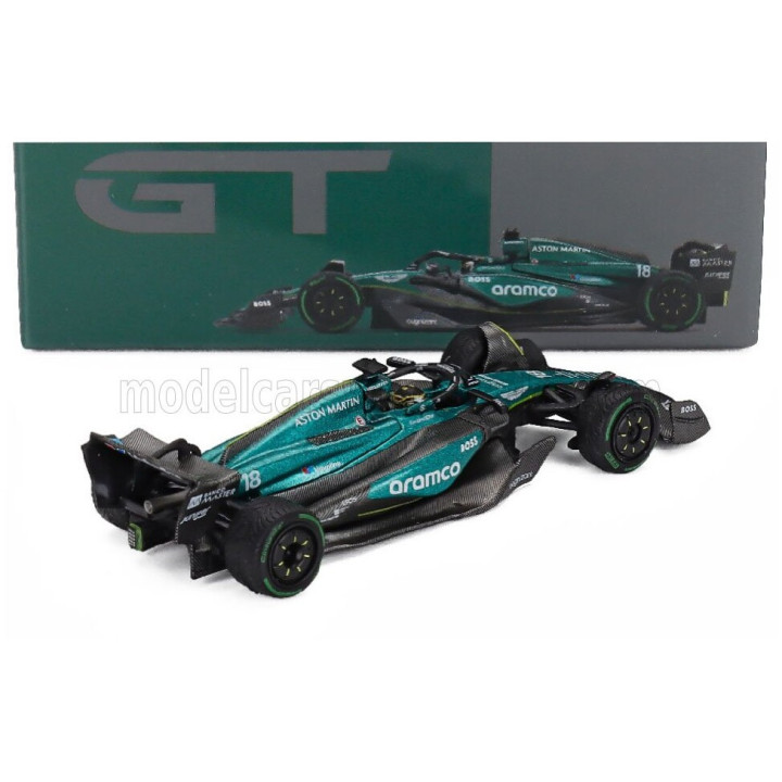 MINI GT ASTON MARTIN F1 AMR24 TEAM ARAMCO COGNIZANT N 18 CANADA GP 2024 LANCE STROLL - GREEN BLACK 1/64