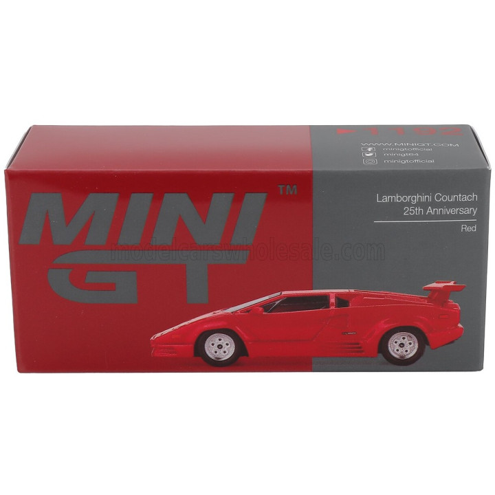 MINI GT LAMBORGHINI COUNTACH 1988 - RED 1/64