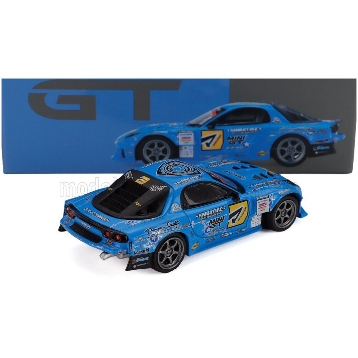 MINI GT MAZDA RX-7 (FD3S) RE-AMEMIYA D1GP LHD 2025 - LIGHT BLUE 1/64