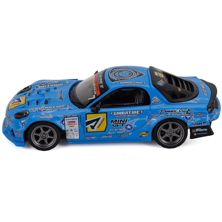 MINI GT MAZDA RX-7 (FD3S) RE-AMEMIYA D1GP LHD 2025 - LIGHT BLUE 1/64