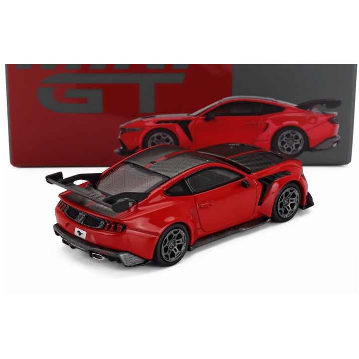 MINI GT FORD USA MUSTANG GTD COUPE 2025 - RED BLACK 1/64