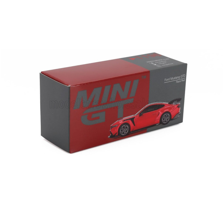 MINI GT FORD USA MUSTANG GTD COUPE 2025 - RED BLACK 1/64
