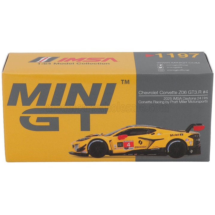 MINI GT CHEVROLET CORVETTE Z06 GT3.R 5.5L V8 PRATT MILLER MOTORSPORTS N 4 IMSA 24h DAYTONA 2025 NICKY CATSBURG - TOMMY MILNER