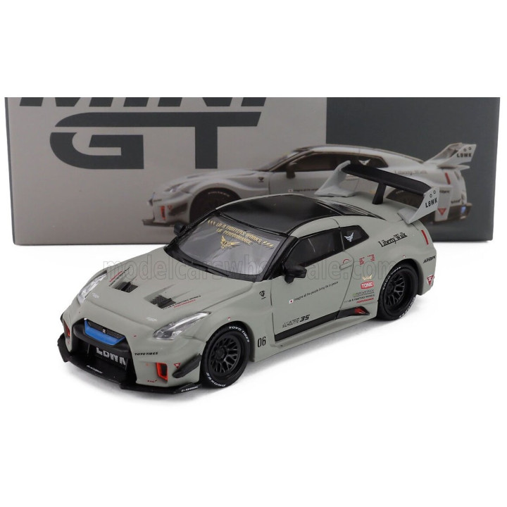 MINI GT NISSAN GT-R (R35) LB-SUPER SILHOUETTE 1 VERSION 2023 - MATT GREY 1/64