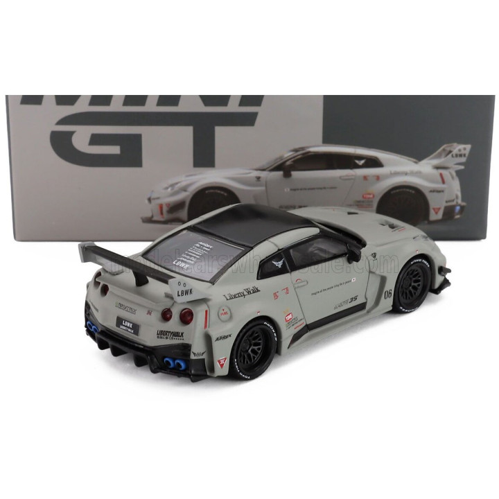 MINI GT NISSAN GT-R (R35) LB-SUPER SILHOUETTE 1 VERSION 2023 - MATT GREY 1/64