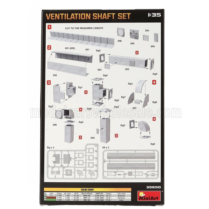 MINIART ACCESSORIES VENTILATION SHAFT MILITARY SET 1/35