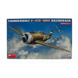 MINIART DRAGON WINGS P-47D-10RE RAZORBACK THUNDERBOLT AIRPLANE MILITARY 1942 1/48