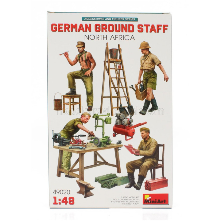 MINIART FIGURES GERMAN GROUND STAFF NORTH AFRICA 1/48