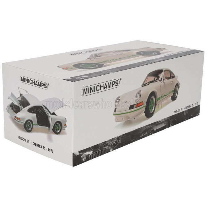MINICHAMPS PORSCHE 911 2.7 CARRERA RS COUPE 1972 - WHITE GREEN 1/18