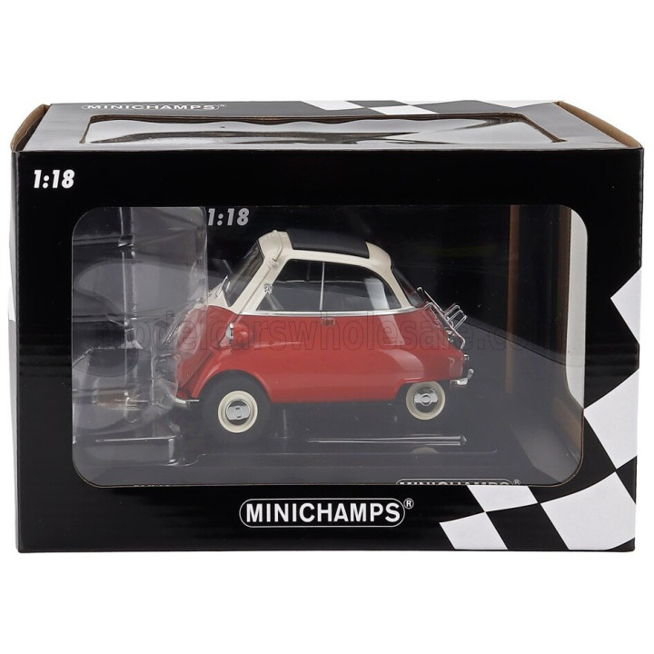 MINICHAMPS BMW ISETTA 1955 - RED WHITE 1/18