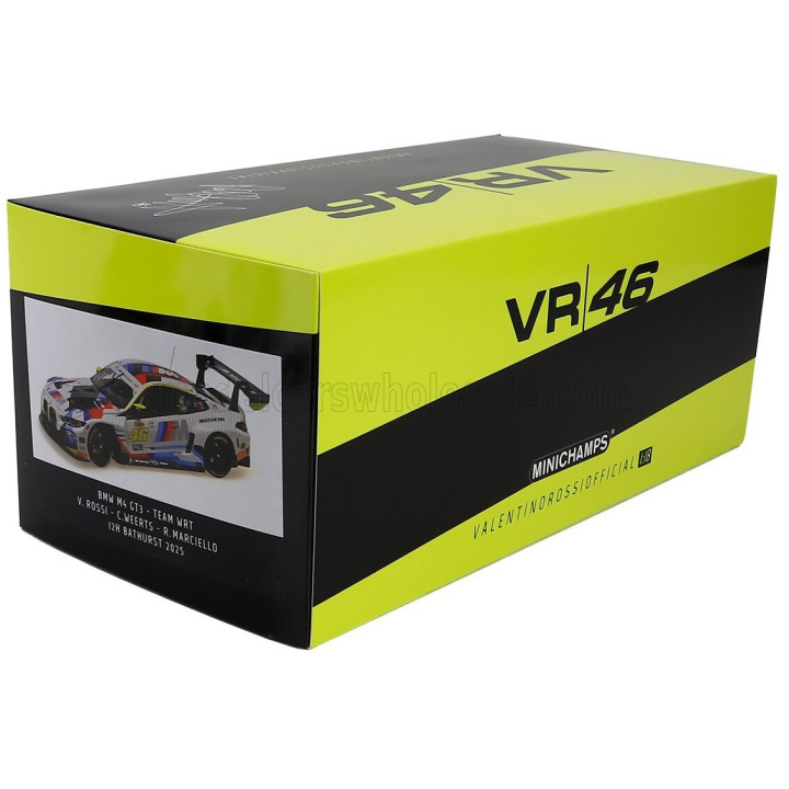 MINICHAMPS BMW 4-SERIES M4 GT3 EVO 3.0L TURBO TEAM WRT N 46 2nd 12h BATHURST 2025 VALENTINO ROSSI - RAFFAELE MARCIELLO