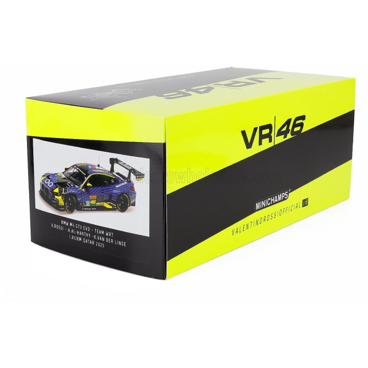 MINICHAMPS BMW 4-SERIES M4 GT3 EVO 3.0L TURBO TEAM WRT N 46 1812km QATAR 2025 VALENTINO ROSSI - KELVIN VAN DER LINDE - AHMAD AL
