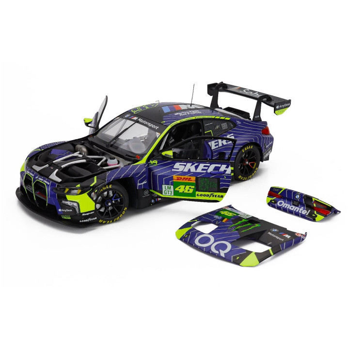 MINICHAMPS BMW 4-SERIES M4 GT3 EVO 3.0L TURBO TEAM WRT N 46 POLE POSITION 6h IMOLA 2025 VALENTINO ROSSI - KELVIN VAN DER LINDE