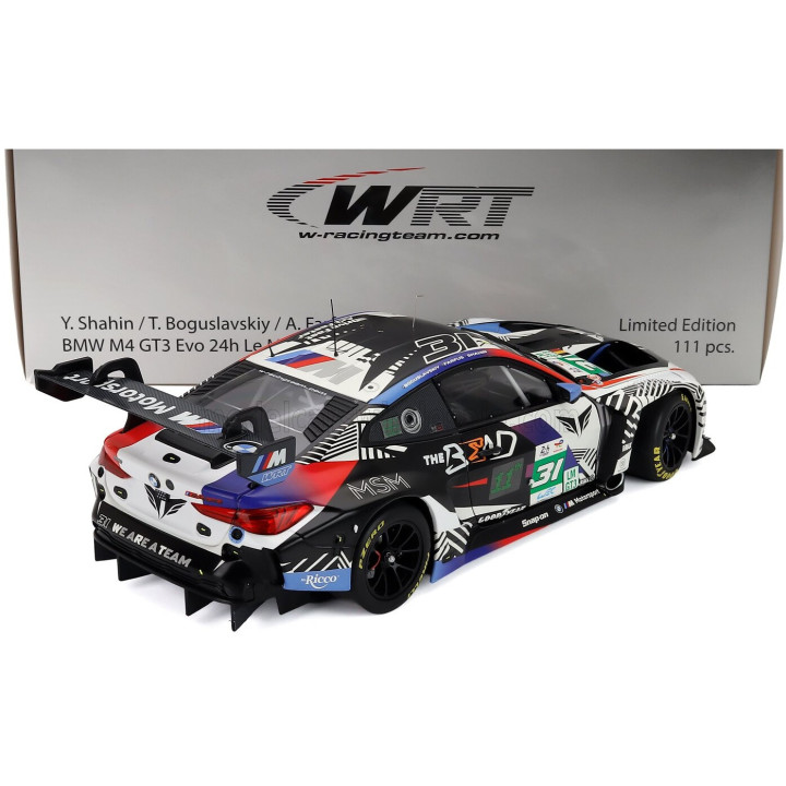 MINICHAMPS BMW 4-SERIES M4 GT3 EVO 3.0L TURBO TEAM THE BEND WRT N 31 24h LE MANS 2025 TIMUR BOGUSLAVSKIY - AUGUSTO FARFUS