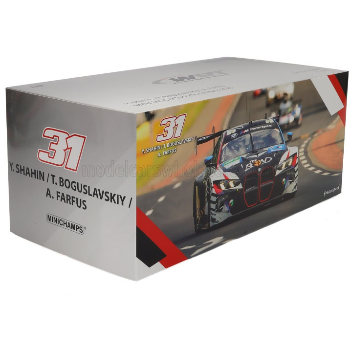 MINICHAMPS BMW 4-SERIES M4 GT3 EVO 3.0L TURBO TEAM THE BEND WRT N 31 24h LE MANS 2025 TIMUR BOGUSLAVSKIY - AUGUSTO FARFUS