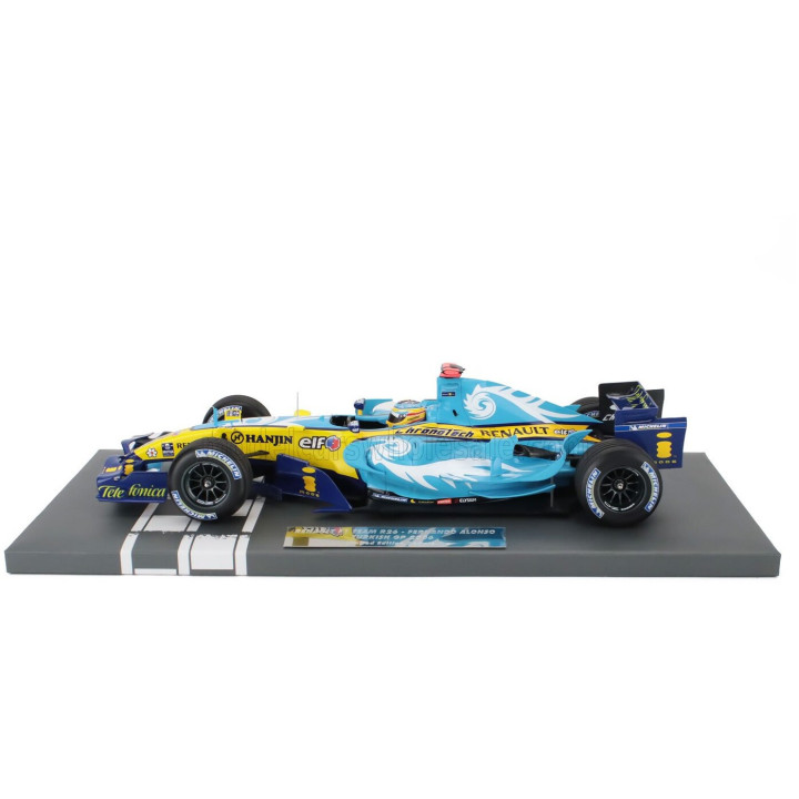 MINICHAMPS RENAULT F1 R26 TEAM MILD SEVEN RENAULT F1 N 1 WORLD CHAMPION TURKISH GP 2006 FERNANDO ALONSO - LIGHT BLUE YELLOW 1/18
