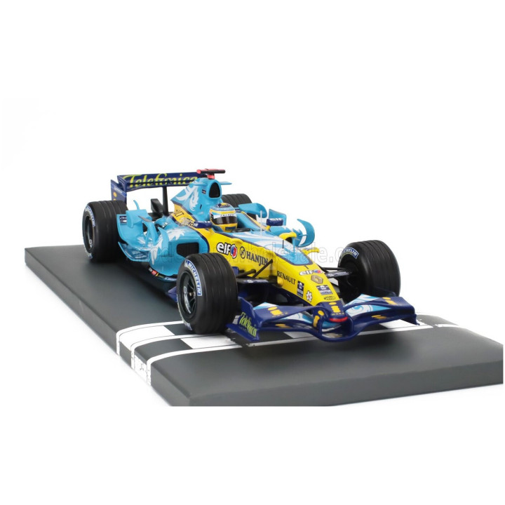 MINICHAMPS RENAULT F1 R26 TEAM MILD SEVEN RENAULT F1 N 1 WORLD CHAMPION TURKISH GP 2006 FERNANDO ALONSO - LIGHT BLUE YELLOW 1/18