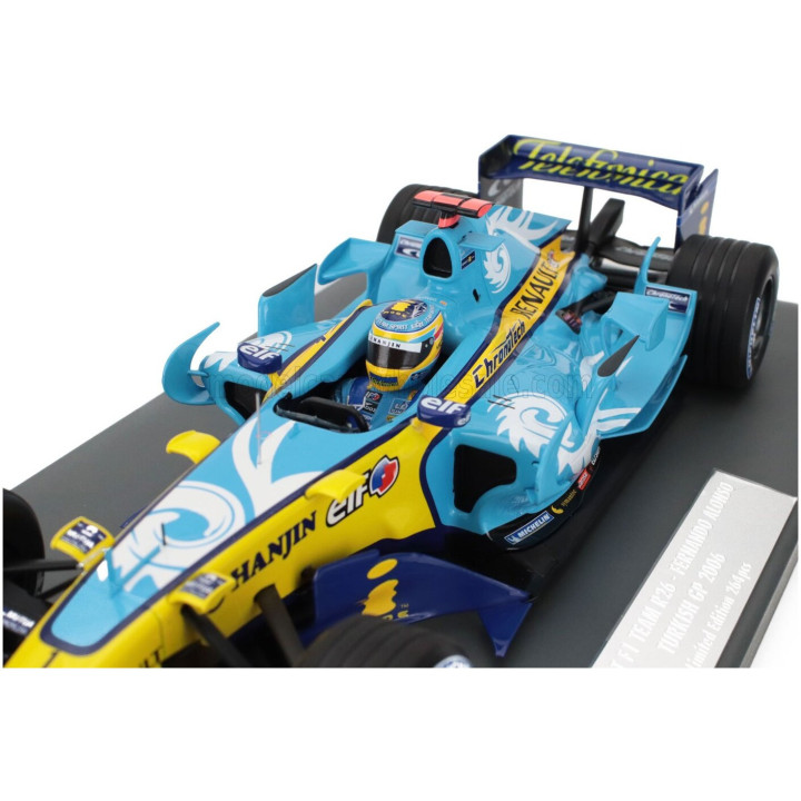 MINICHAMPS RENAULT F1 R26 TEAM MILD SEVEN RENAULT F1 N 1 WORLD CHAMPION TURKISH GP 2006 FERNANDO ALONSO - LIGHT BLUE YELLOW 1/18