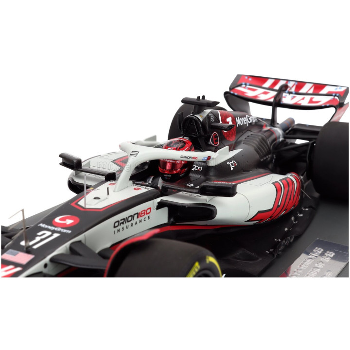 MINICHAMPS HAAS F1 VF-25 TEAM MONEYGRAM HAAS N 31 CANADA GP 2025 ESTEBAN OCON - WHITE BLACK RED 1/18