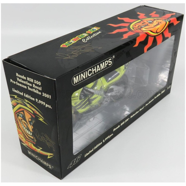 MINICHAMPS HONDA NSR500 N 46 TEST PRESEASON TEST-BIKE - TEST PRE STAGIONE 2001 VALENTINO ROSSI - YELLOW BLACK SILVER 1/12