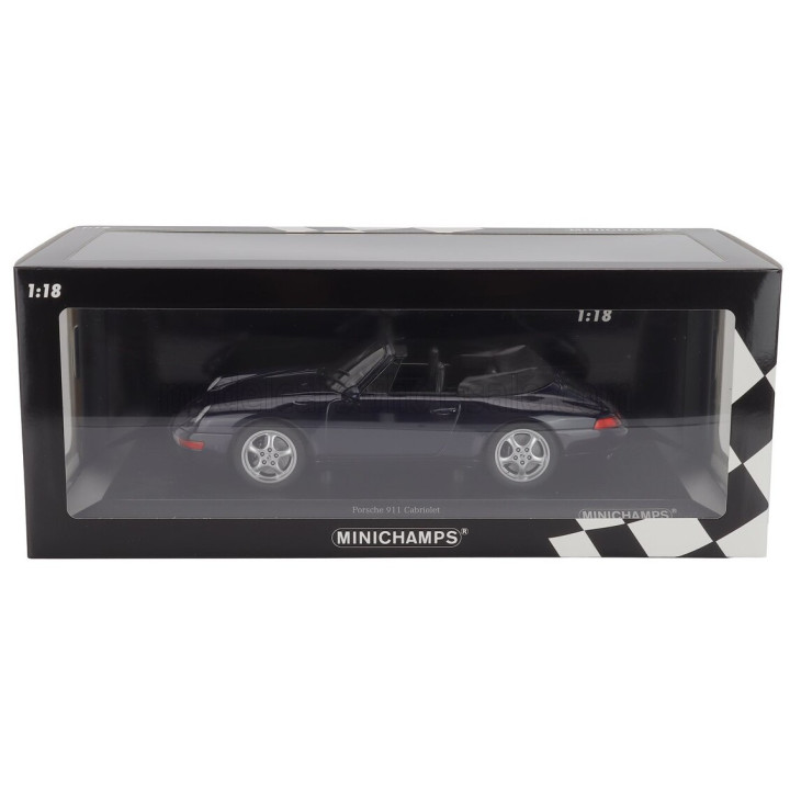 MINICHAMPS PORSCHE 911 993 CABRIOLET OPEN 1994 - BLUE MET 1/18