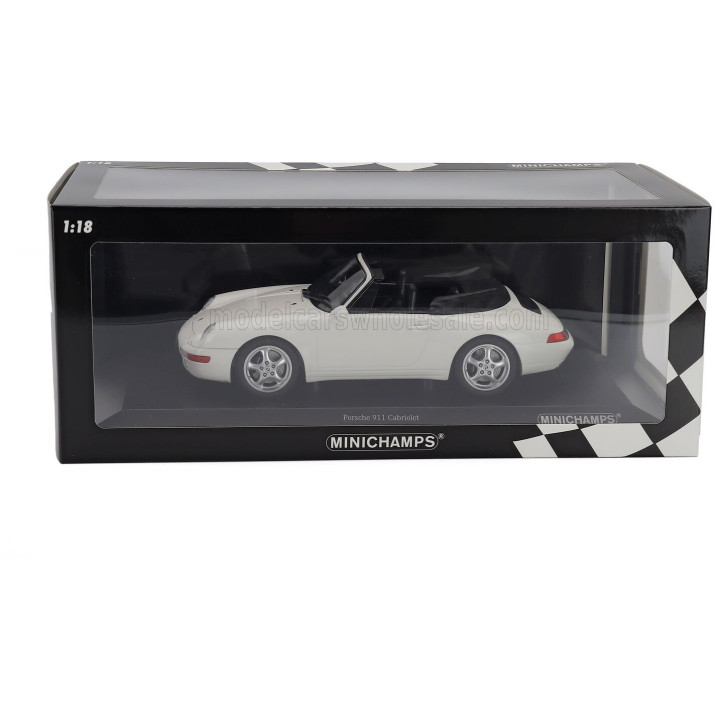 MINICHAMPS PORSCHE 911 993 CABRIOLET OPEN 1994 - WHITE 1/18