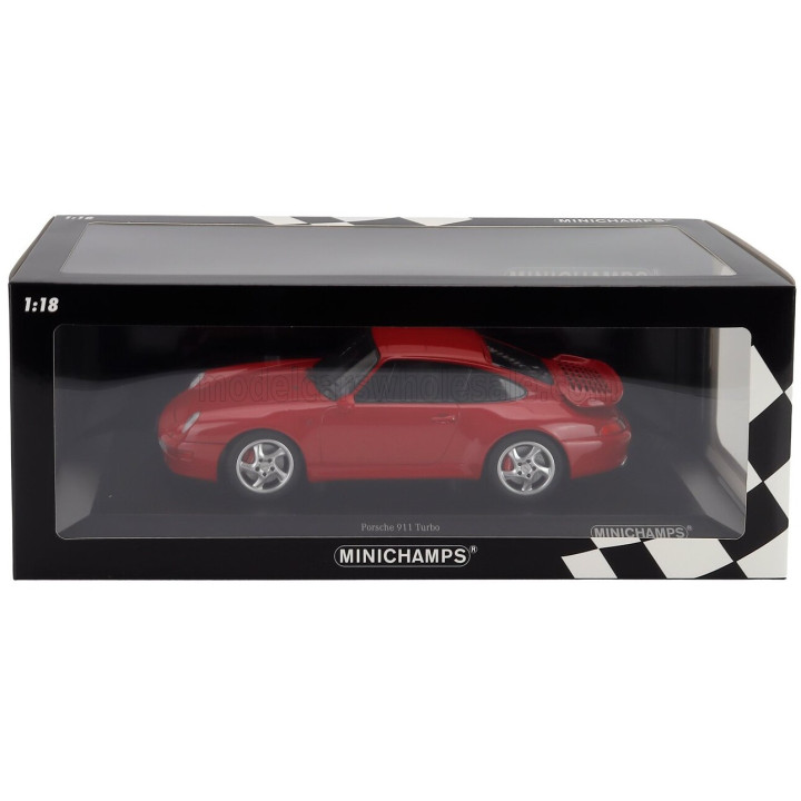 MINICHAMPS PORSCHE 911 993 TURBO COUPE 1995 - RED 1/18