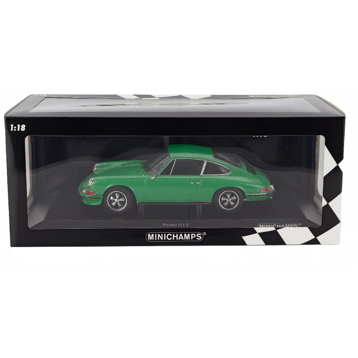MINICHAMPS PORSCHE 911S COUPE 1972 - GREEN 1/18