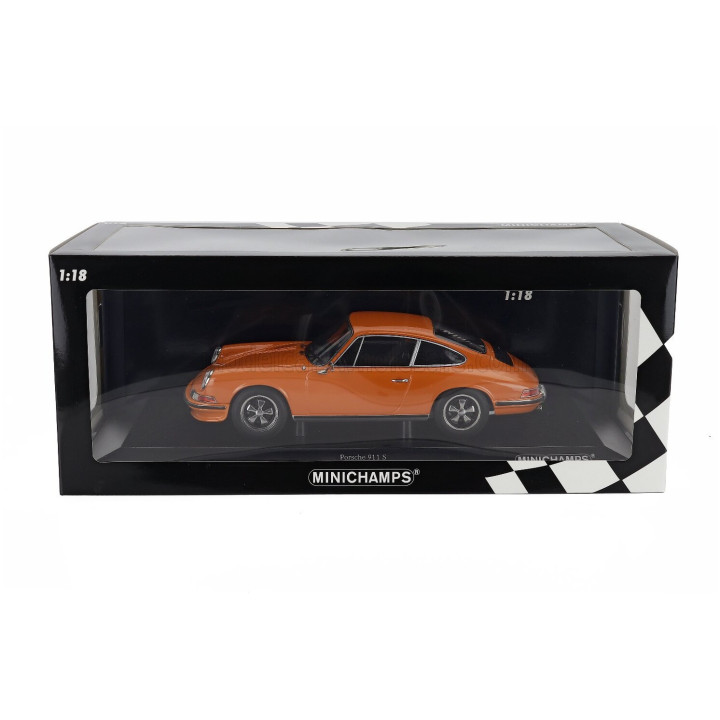 MINICHAMPS PORSCHE 911S COUPE 1972 - ORANGE 1/18