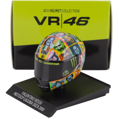 MINICHAMPS AGV CASCO HELMET VALENTINO ROSSI N 46 MOTOGP LAGUNA SECA 2010 - VARIOUS 1/10