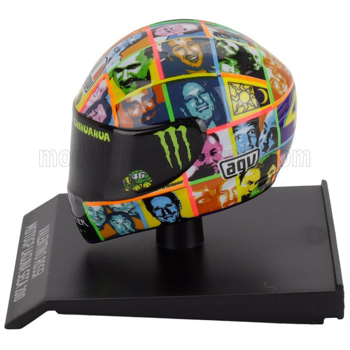 MINICHAMPS AGV CASCO HELMET VALENTINO ROSSI N 46 MOTOGP LAGUNA SECA 2010 - VARIOUS 1/10