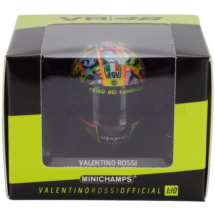 MINICHAMPS AGV CASCO HELMET VALENTINO ROSSI N 46 MOTOGP LAGUNA SECA 2010 - VARIOUS 1/10
