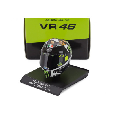 MINICHAMPS AGV CASCO HELMET VALENTINO ROSSI N 46 MOTOGP MISANO 2016 - VARIOUS 1/10