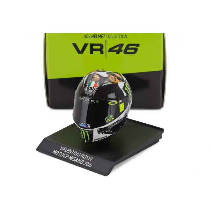 MINICHAMPS AGV CASCO HELMET VALENTINO ROSSI N 46 MOTOGP MISANO 2016 - VARIOUS 1/10