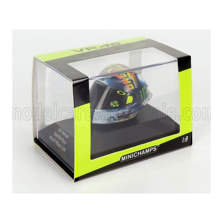 MINICHAMPS AGV CASCO HELMET MISANO MOTOGP 2018 VALENTINO ROSSI - VARIOUS 1/8