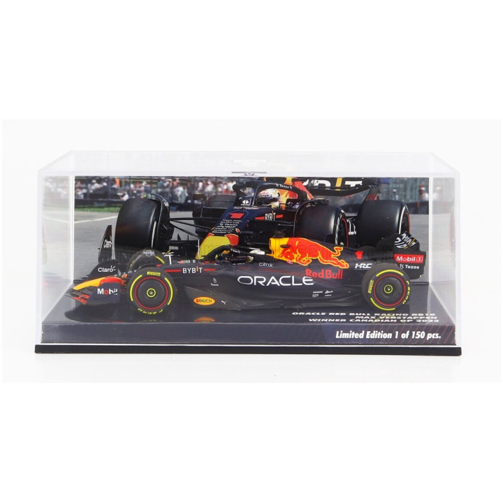 MINICHAMPS RED BULL F1 RB18 TEAM ORACLE RED BULL RACING N 1 WINNER CANADIAN GP WORLD CHAMPION 2022 MAX VERSTAPPEN - MATT BLUE