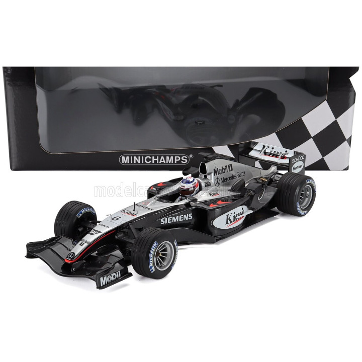 MINICHAMPS McLAREN F1 MP4/19 MERCEDES N 6 SEASON 2004 KIMI RAIKKONEN - BLACK SILVER 1/18