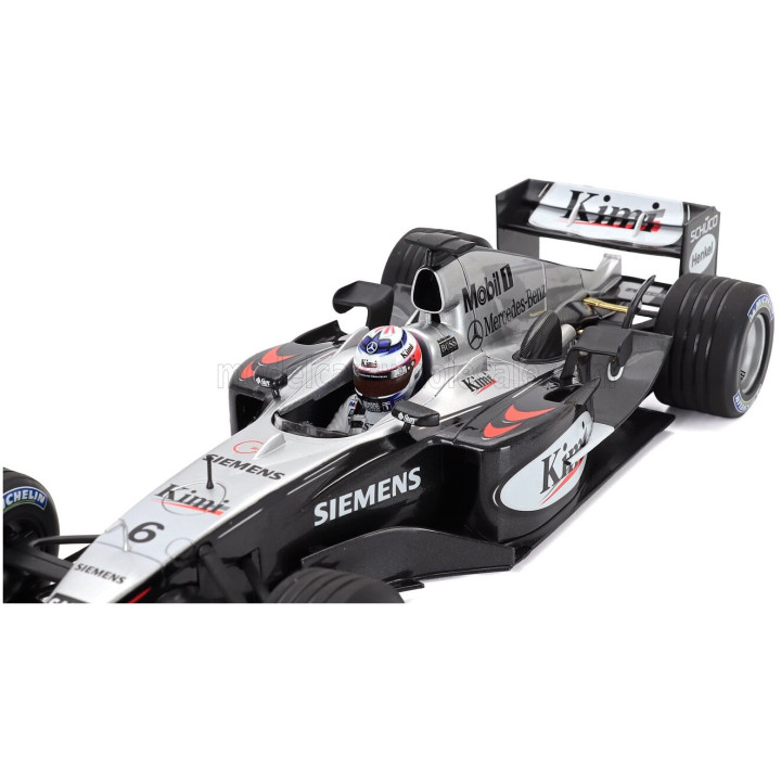 MINICHAMPS McLAREN F1 MP4/19 MERCEDES N 6 SEASON 2004 KIMI RAIKKONEN - BLACK SILVER 1/18