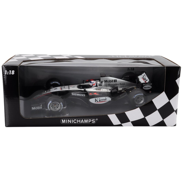 MINICHAMPS McLAREN F1 MP4/19 MERCEDES N 6 SEASON 2004 KIMI RAIKKONEN - BLACK SILVER 1/18