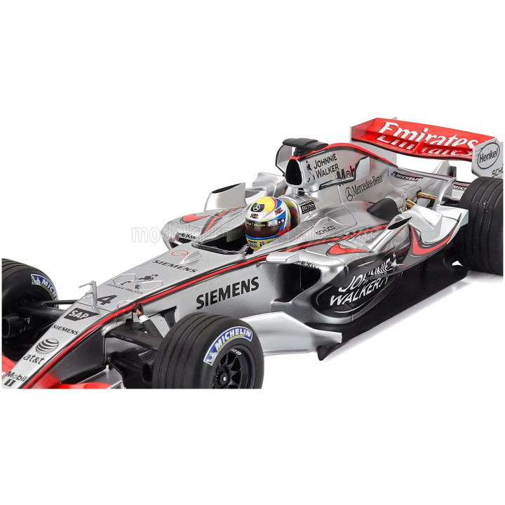 MINICHAMPS McLAREN F1 MP4/21 TEAM MCLAREN MERCEDES N 4 SEASON 2006 JUAN PABLO MONTOYA - SILVER BLACK RED 1/18
